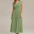 Polka Dot Knit Sleeveless Wedding Guest Dress