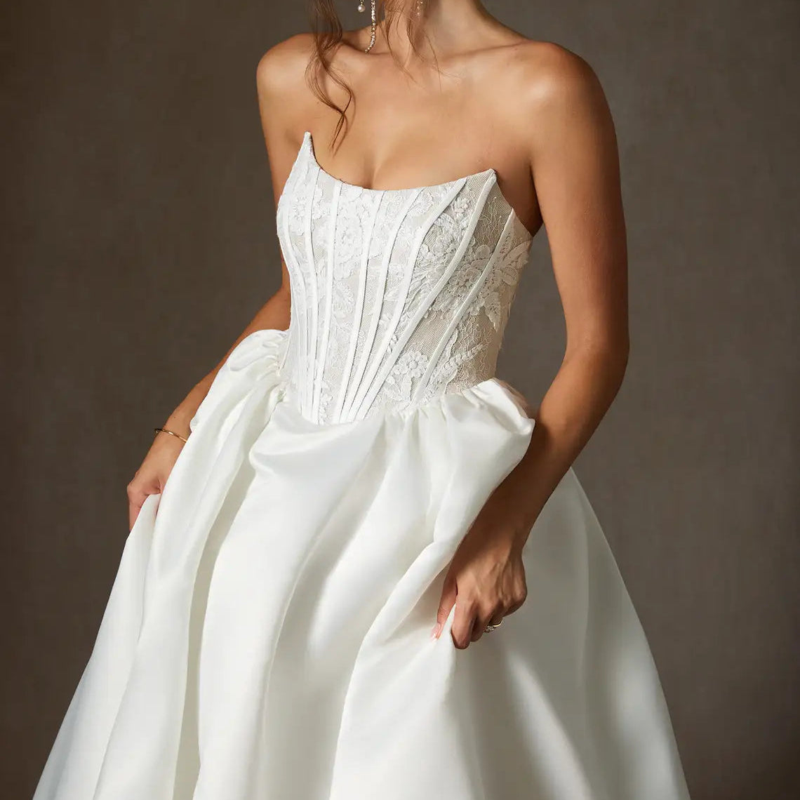 Strapless Lace Dress