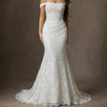 White Fishtail Lace Dress